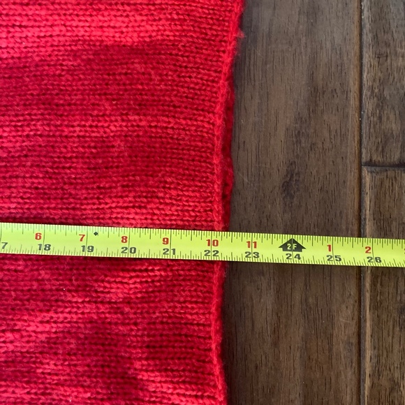 Wooden Ships Merry Crew Chunky Sweater Size M/L Mohair Wool Christmas Red - Picture 6 of 7